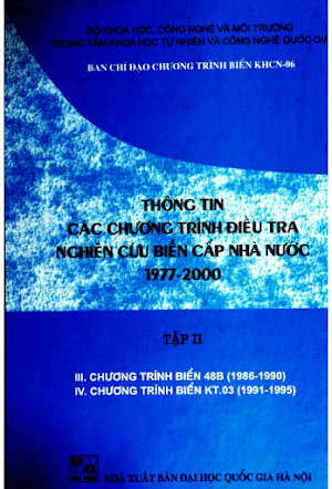 Thông Tin Các Chương Trình Điều Tra Nghiên Cứu Biển Cấp Nhà Nước 1977-2000 Tập 2 - Đặng Ngọc Thanh