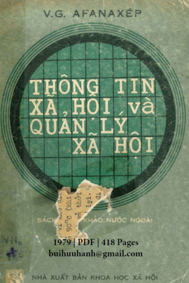 Thông Tin Xã Hội Và Quản Lý Xã Hội (NXB Khoa Học Xã Hội 1979) - V. G. Aanaxep, 418 Trang