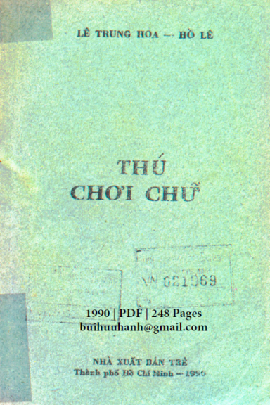 Thú Chơi Chữ (NXB Trẻ 1990) - Lê Trung Hoa, 248 Trang