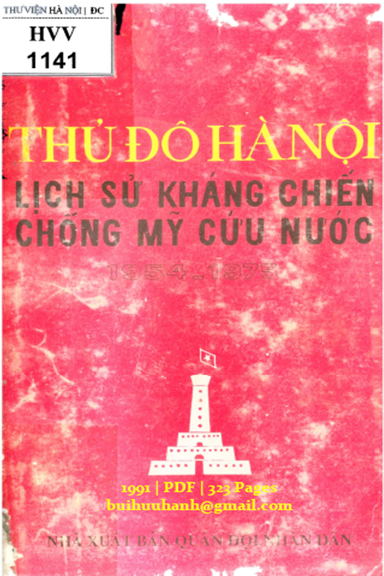 Thủ Đô Hà Nội Lịch Sử Kháng Chiến Chống Mỹ Cứu Nước 1954-1975 (NXB Quân Đội 1991) - Hiệp Sơn