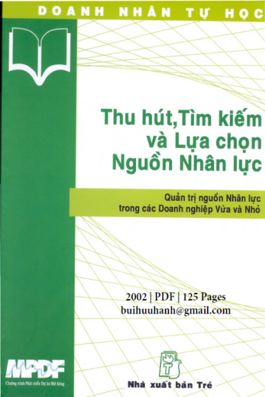 Thu Hút, Tìm Kiếm Và Lựa Chọn Nguồn Nhân Lực (NXB Trẻ 2002) - Vũ Văn Tuấn, 125 Trang