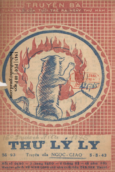 Thư Lý Ly (NXB Tân Dân 1943) - Ngọc Giao, 40 Trang