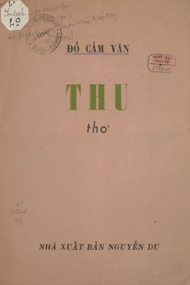 Thu (NXB Nguyễn Du 1943) - Đỗ Cẩm Văn, 68 Trang