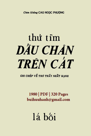 Thử Tìm Dấu Chân Trên Cát (NXB Lá Bối 1980) - Cao Ngọc Phượng, 320 Trang