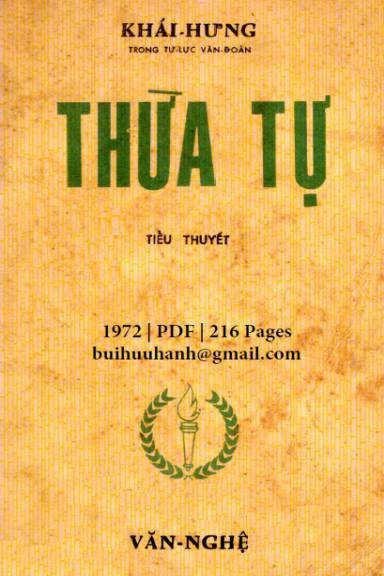 Thừa Tự (NXB Văn Nghệ 1972) - Khái Hưng, 216 Trang