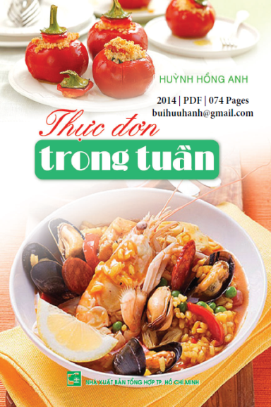 Thực Đơn Trong Tuần (NXB Tổng Hợp 2014) - Huỳnh Hồng Anh, 74 Trang