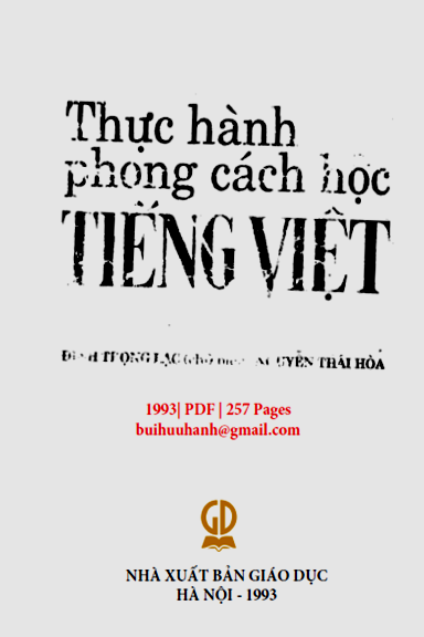 Thực Hành Phong Cách Học Tiếng Việt (NXB Giáo Dục 1993) - Đinh Trọng Lạc, 257 Trang