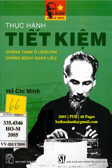 Thực Hành Tiết Kiệm Chống Tham Ô Lãng Phí, Chống Bệnh Quan Liêu (NXB Trẻ 2005) - Hồ Chí Minh