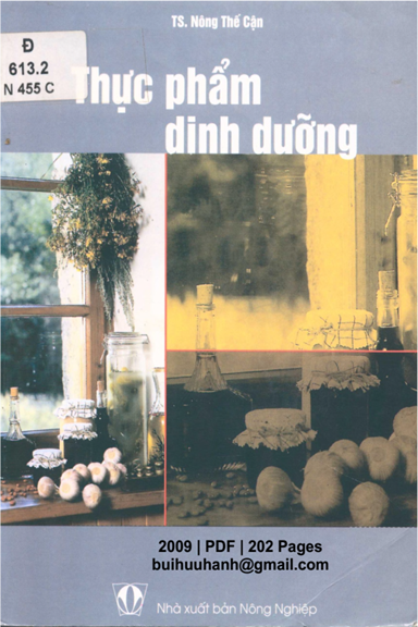 Thực Phẩm Dinh Dưỡng (NXB Nông Nghiệp 2009) - Nông Thế Cận, 202 Trang