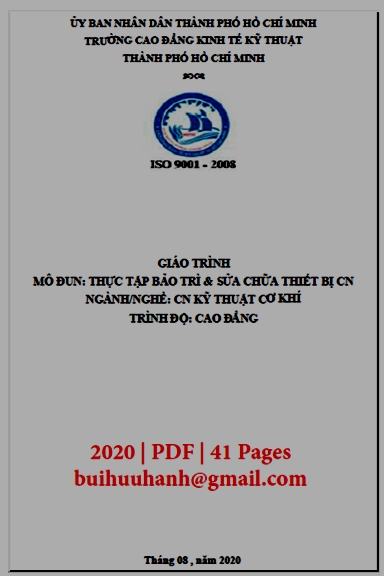 Thực Tập Bảo Trì Và Sửa Chữa Thiết Bị Công Nghiệp (NXB Kinh Tế Kỹ Thuật 2020) - Lê Thanh Vinh