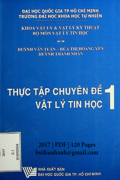 Thực Tập Chuyên Đề Vật Lý Tin Học 1 (NXB Đại Học Quốc Gia 2017) - Huỳnh Văn Tuấn, 120 Trang