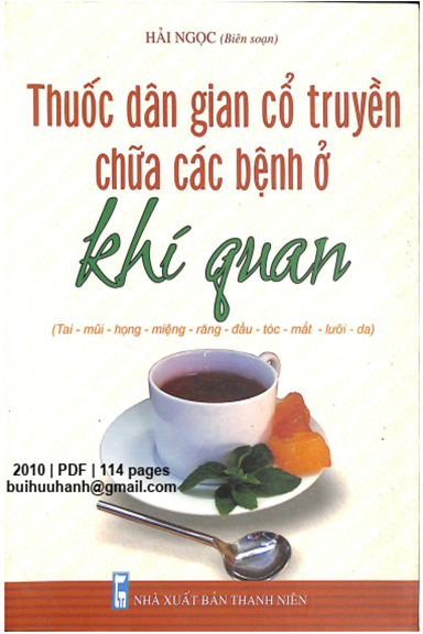 Thuốc Dân Gian Cổ Truyền Chữa Các Bệnh Ở Khí Quan (NXB Thanh Niên 2010) - Hải Ngọc, 114 Trang