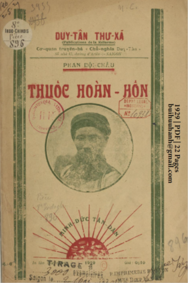 Thuốc Hoàn Hồn (NXB Duy Tân Thư Xã 1929) - Phan Bội Châu, 22 Trang