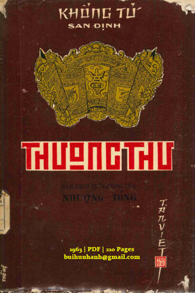 Thượng Thư (NXB Tân Việt 1963) - Khổng Tử, 210 Trang