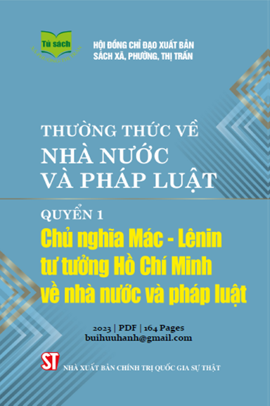 Thường Thức Về Nhà Nước Và Pháp Luật Quyển 1 (NXB Chính Trị 2023) - Trương Hồ Hải, 164 Trang