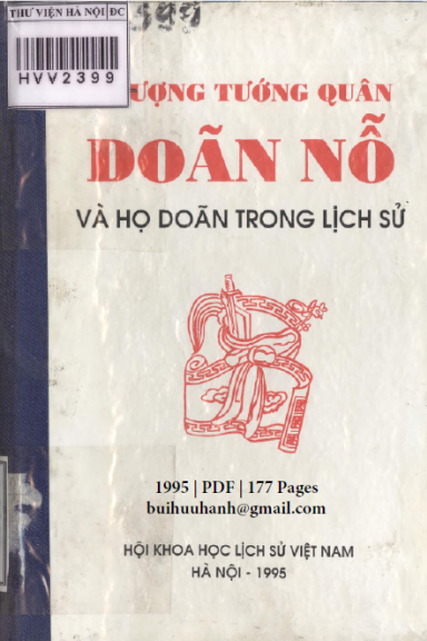 Thượng Tướng Quân Doãn Nỗ Và Họ Doãn Trong Lịch Sử (NXB Hà Nội 1995) - Nguyễn Quang Ân, 177 Trang