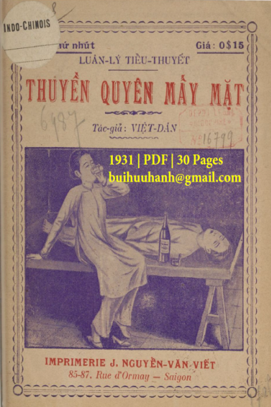 Thuyền Quyên Mấy Mặt (NXB Nguyễn Văn Viết 1931) - Việt Dân, 30 Trang