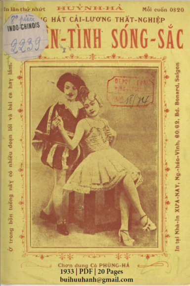 Thuyền Tình Sóng Sắc (NXB Xưa Nay 1933) - Huỳnh Hà, 20 Trang