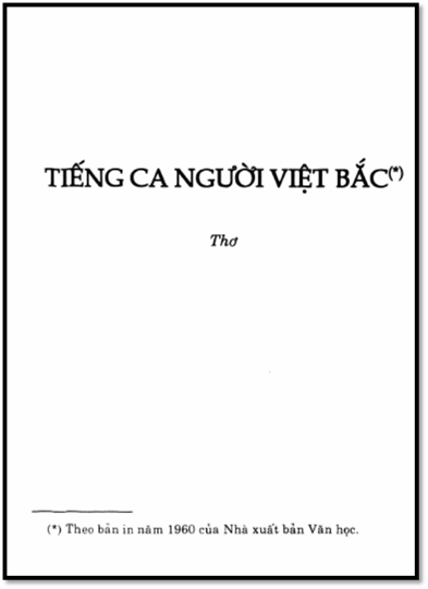 Tiếng Ca Người Việt Bắc (NXB Đại Học Quốc Gia 2007) - Nông Quốc Chấn, 73 Trang