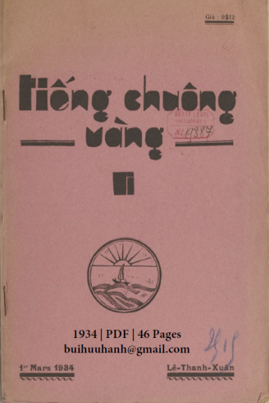 Tiếng Chuông Vàng (NXB Nguyễn Khắc 1934) - Lê Thanh Xuân, 46 Trang