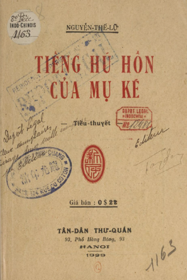 Tiếng Hú Hồn Của Mụ Ké (NXB Tân Dân 1929) - Nguyễn Thế Lữ, 52 Trang