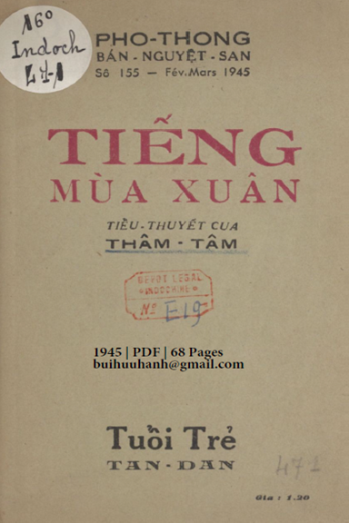 Tiếng Mùa Xuân (NXB Tân Dân 1945) - Thâm Tâm, 68 Trang