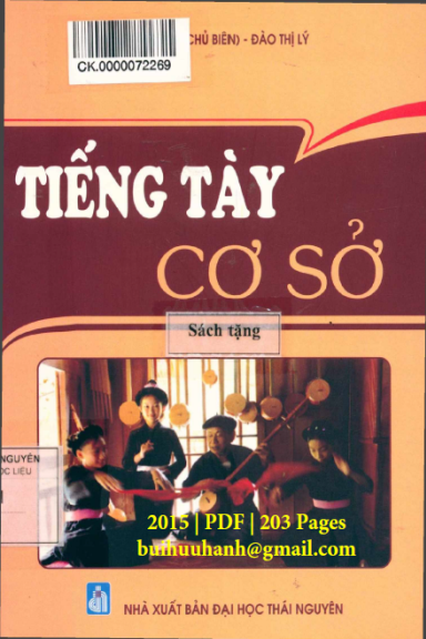 Tiếng Tày Cơ Sở (NXB Đại Học Thái Nguyên 2015) - Lương Bèn, 203 Trang