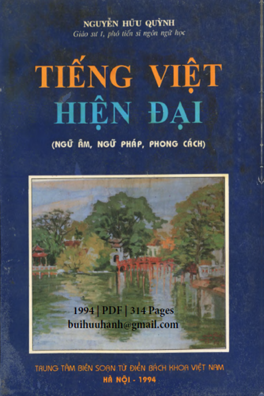 Tiếng Việt Hiện Đại (NXB Từ Điển Bách Khoa 1994) - Nguyễn Hữu Quỳnh, 314 Trang
