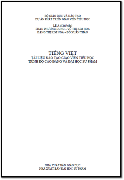 Tiếng Việt (NXB Giáo Dục 2005) - Lê A, 324 Trang
