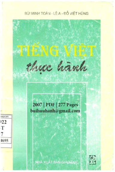 Tiếng Việt Thực Hành (NXB Giáo Dục 2007) - Bùi Minh Toán, 277 Trang