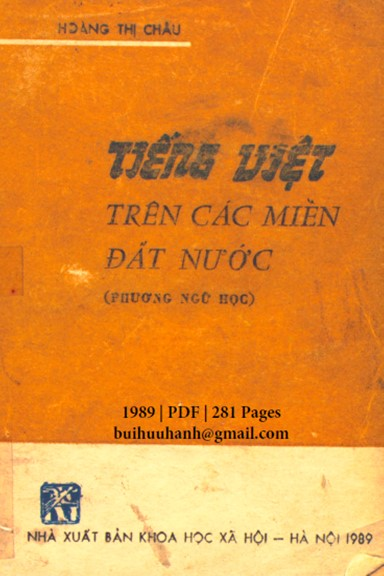 Tiếng Việt Trên Các Miền Đất Nước (NXB Khoa Học Xã Hội 1989) - Hoàng Thị Châu, 281 Trang