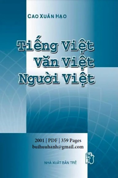 Tiếng Việt-Văn Việt-Người Việt (NXB Trẻ 2001) - Cao Xuân Hạo, 359 Trang