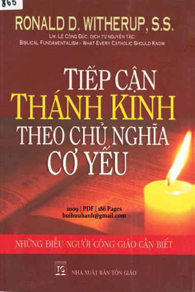 Tiếp Cận Thánh Kinh Theo Chủ Nghĩa Cơ Yếu (NXB Tôn Giáo 2009) - Ronald D. Witherup, 186 Trang