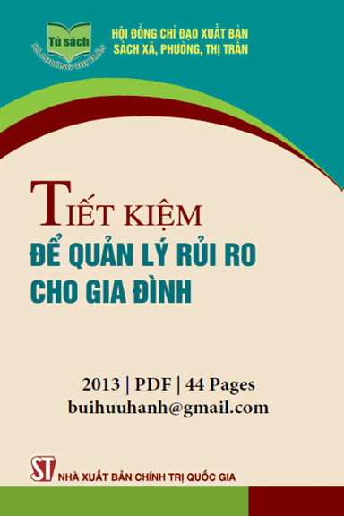 Tiết Kiệm Để Quản Lý Rủi Ro Cho Gia Đình (NXB Chính Trị 2013) - Đinh Thị Minh Thái, 44 Trang