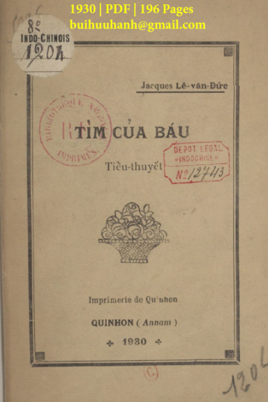 Tìm Của Báu (NXB Qui Nhơn 1930) - Lê Văn Đức, 196 Trang