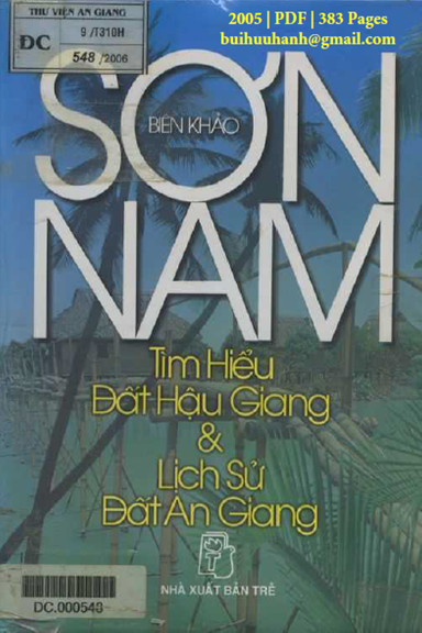 Tìm Hiểu Đất Hậu Giang Và Lịch Sử Đất An Giang (NXB Trẻ 2005) - Sơn Nam, 383 Trang