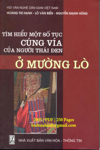 Tìm Hiểu Một Số Tục Cúng Vía Của Người Thái Đen Ở Mường Lò (NXB Văn Hóa Thông Tin 2005)- Lò Văn Biến