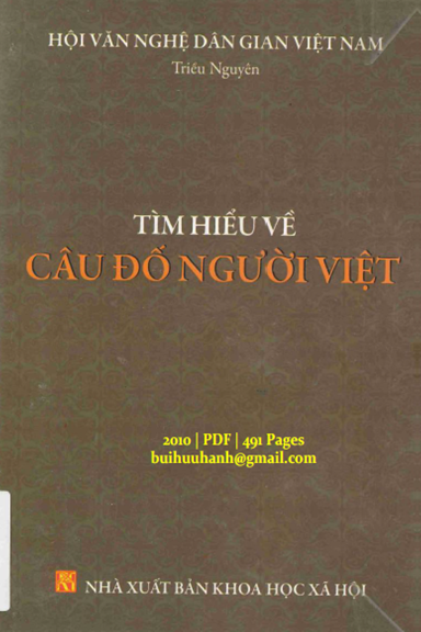 Tìm Hiểu Về Câu Đố Người Việt (NXB Khoa Học Xã Hội 2010) - Triều Nguyên, 491 Trang
