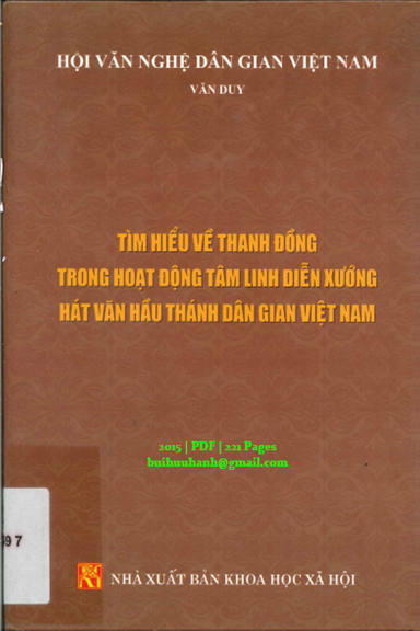 Tìm Hiểu Về Thanh Đồng Trong Hoạt Động Tâm Linh Diễn Xướng Hát Văn Hầu Thánh Dân Gian Việt Nam