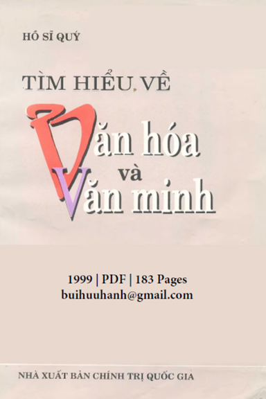 Tìm Hiểu Về Văn Hóa Và Văn Minh (NXB Chính Trị 1999) - Hồ Sĩ Quý, 183 Trang