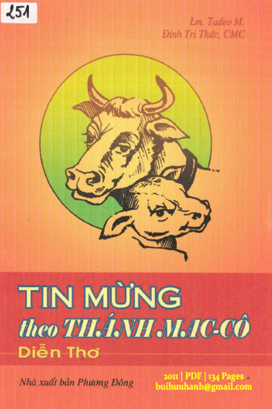 Tin Mừng Theo Thánh Mac-Cô (NXB Phương Đông 2011) - Đinh Trí Thức, 134 Trang