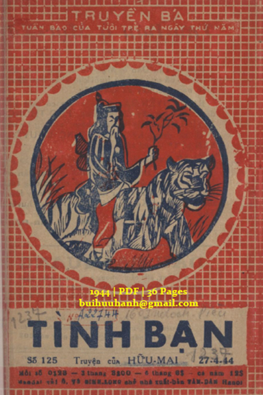 Tình Bạn (NXB Tân Dân 1944) - Hữu Mai, 36 Trang