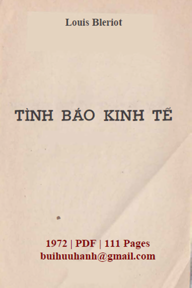 Tình Báo Kinh Tế (NXB Khai Trí 1972) - Louis Bleriot, 111 Trang
