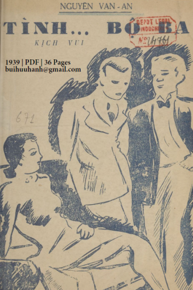 Tình Bộ Ba (NXB Việt Nam Văn Đoàn 1939) - Nguyễn Văn An, 36 Trang