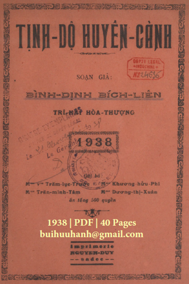 Tịnh Độ Huyền Cảnh (NXB Nguyễn Duy 1938) - Trí Hải, 60 Trang
