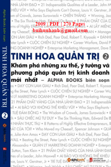 Tinh Hoa Quản Trị Tập 2 (NXB Lao Động Xã Hội 2009) - Alpha Books, 270 Trang