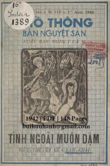 Tình Ngoài Muôn Dặm (NXB Tân Dân 1942) - Lan Khai, 148 Trang
