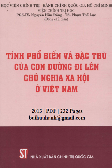 Tính Phổ Biến Và Đặc Thù Của Con Đường Đi Lên CNXH Ở Việt Nam (NXB Chính Trị 2013) - Nguyễn Hữu Đổng