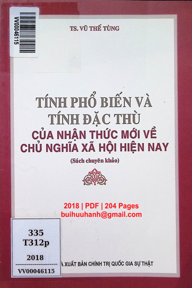 Tính Phổ Biến Và Tính Đặc Thù Của Nhận Thức Mới Về Chủ Nghĩa Xã Hội Hiện Nay - Vũ Thế Tùng