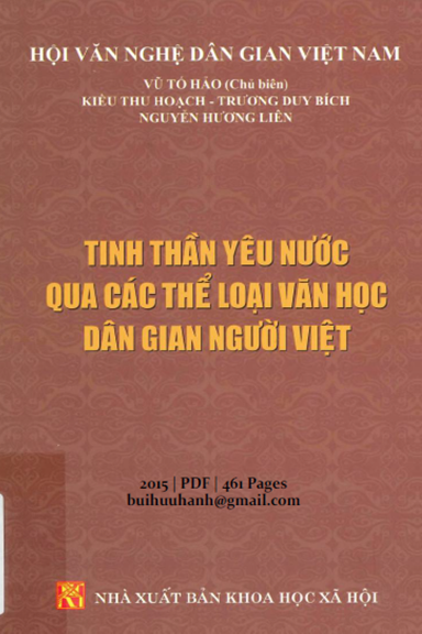 Tinh Thần Yêu Nước Qua Các Thể Loại Văn Học Dân Gian Người Việt (NXB Khoa Học Xã Hội 2015) - Tố Hảo